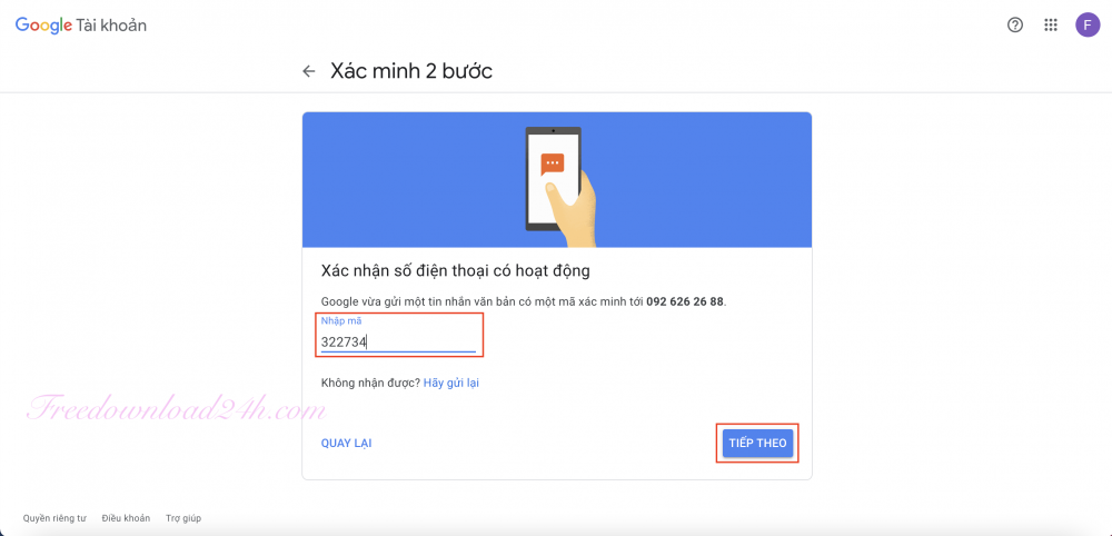 Bảo mật xác minh 2 bước Gmail 