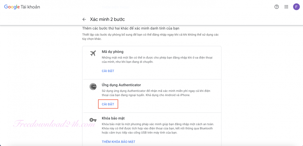Bảo mật xác minh 2 bước Gmail