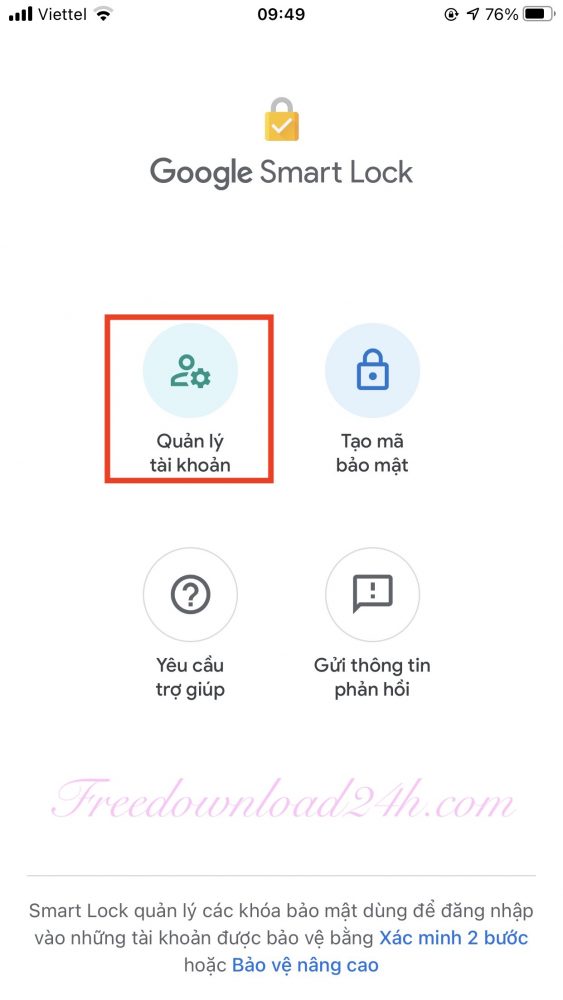 Khoá bảo mật Gmail