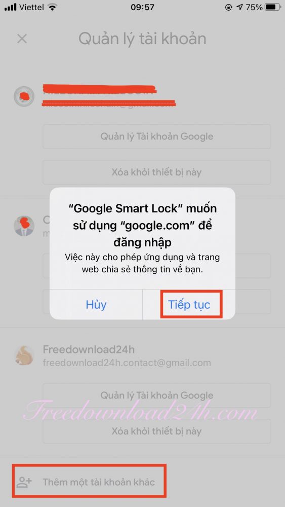 Khoá bảo mật Gmail