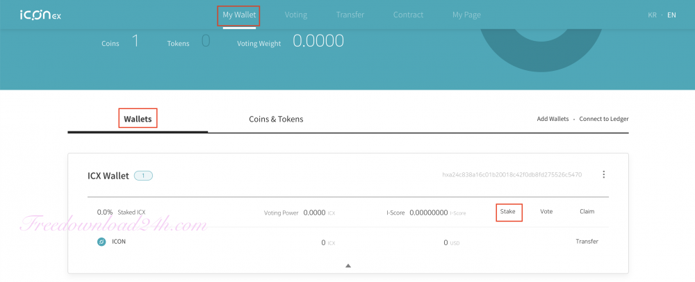Staking ICX coin 