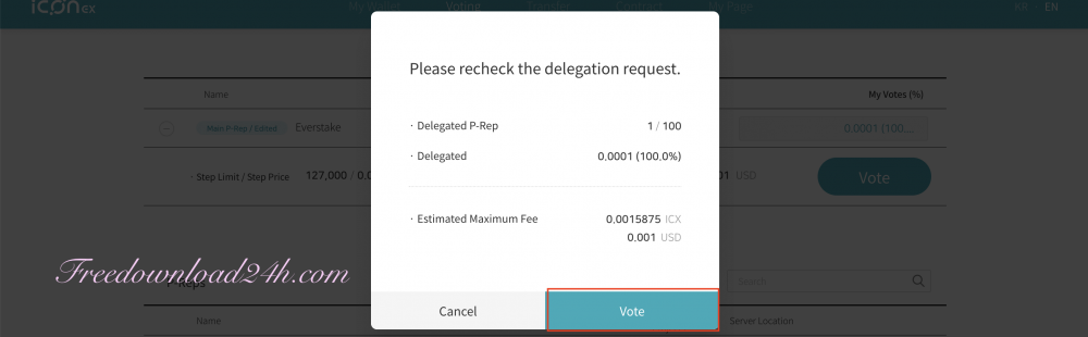 Staking ICX coin