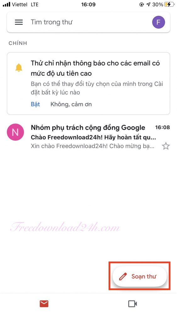 Tạo tài khoản Gmail trên điện thoại