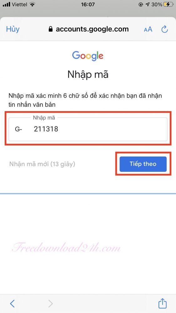 Tạo tài khoản Gmail trên điện thoại