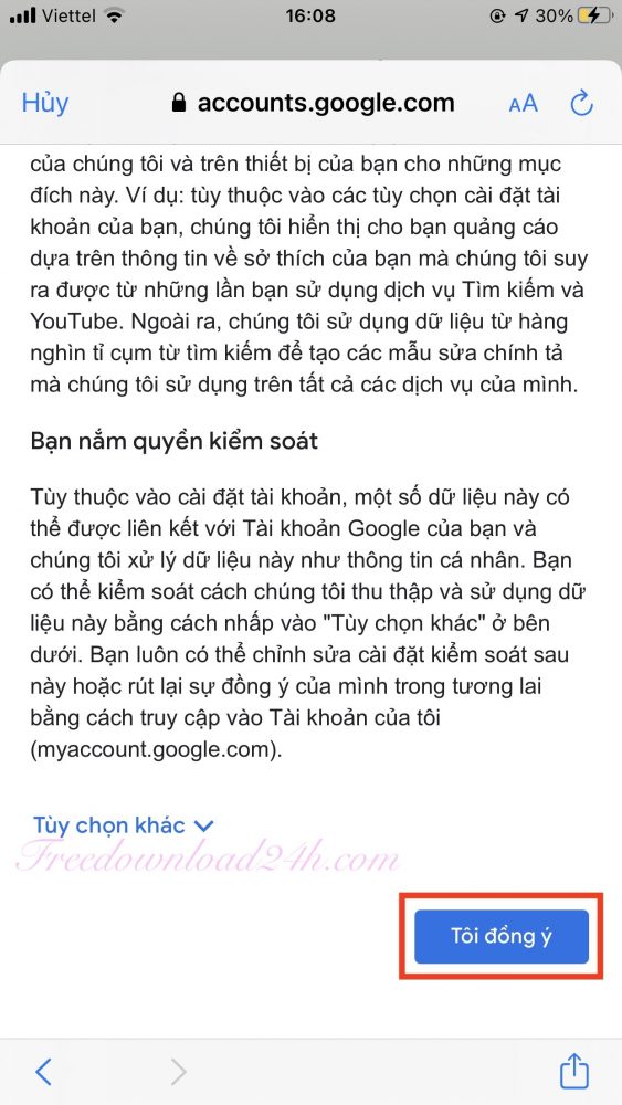 Tạo tài khoản Gmail trên điện thoại