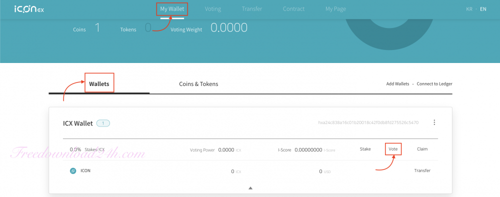 Unstaking ICX coin 