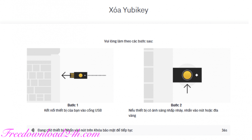 Xoá bảo mật YubiKey