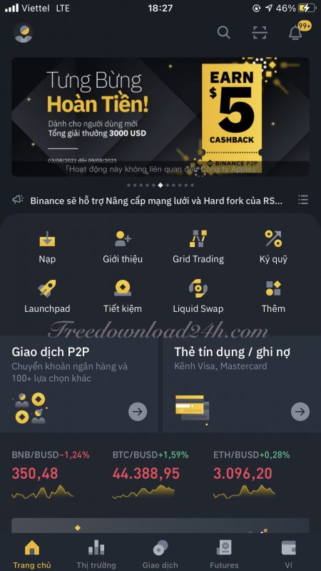 Binance cho iOS