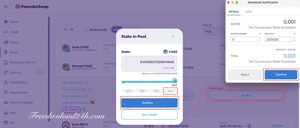 Stake CAKE kiếm tiền